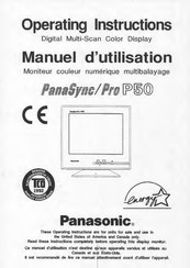 Panasonic PANASYNC Pro P50 Operating Instructions Manual