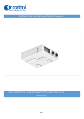 Air Control URA R DOMO Installation, Use & Maintenance Manual