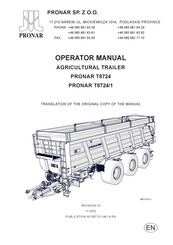 PRONAR T8724/1 Operator's Manual