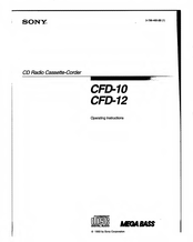 Sony CFD-12 Operating Instructions Manual