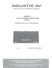 Aquatic AD500.4 Owners & Installation Manual