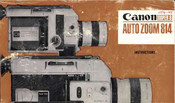 Canon Auto Zoom 814 Instructions Manual