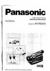 Panasonic NV-RX37A Operating Instructions Manual