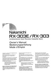 Nakamichi RX-303E Owner's Manual