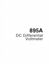 John Fluke 895A Manual