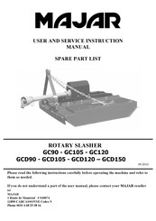 MAJAR GCD120 Service Instructions Manual