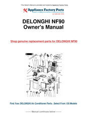 DeLonghi NF90 Owner's Manual
