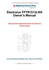 Electrolux Frigidaire FFTR1513LW6 Use & Care Manual