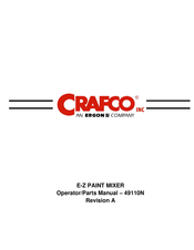 Ergon Crafco E-Z 49000N Operator's & Parts Manual