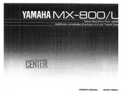 Yamaha MX-800U Owner's Manual