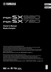 Yamaha PSR-SX920 Owner's Manual