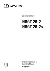 GESTRA NRGT 26-2s Original Installation & Operating Manual