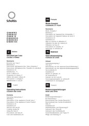 SCHOLTES CI 66 M A S 0 Operating Instructions Manual
