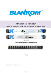 Blankom HDC-7024 Quick Start Manual