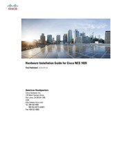 Cisco NCS 1020 Hardware Installation Manual