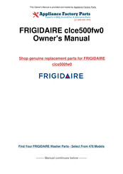 Frigidaire Crosley clce500fw0 Owner's Manual