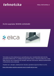 ELICA BOXIN LX/IX/A/60 Instruction On Mounting And Use Manual