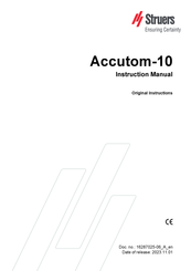 Struers Accutom-10 Instruction Manual