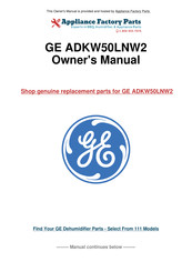 GE ADKW50LNW2 Owner's Manual