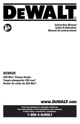 Dewalt XR 20V MAX DCW620 Instruction Manual