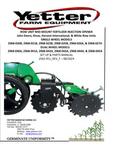 Yetter 2968-042A Set-Up / Parts Manual