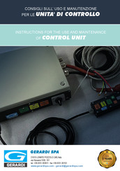 gerardi 89U 100 Instructions For The Use And Maintenance