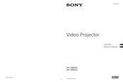 Sony VPL-XW8100 Setup Manual