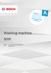 Bosch WGE02209PL User Manual And Installation Instructions