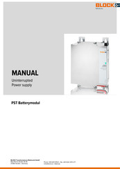 Block PST-0124-120-00 Manual