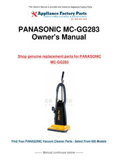 Panasonic Innkeeper MC-GG283 Operating Instructions Manual