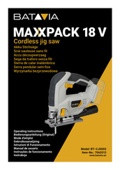 Batavia MAXXPACK 18 V BT-CJS002 Operating Instructions Manual