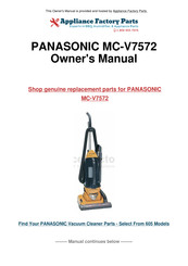 Panasonic Quickdraw MC-V7572 Operating Instructions Manual