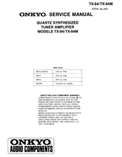 Onkyo TX-84M Service Manual
