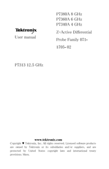 Tektronix Z-Active Series User Manual