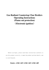 Atosa ATRC-36P Operating Instructions Manual