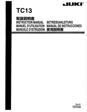 JUKI TC13A Instruction Manual
