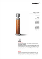 WE-EF XRZ324 LED Installation And Maintenance Instructions Manual