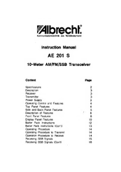 Albrecht AE 201 S Instruction Manual
