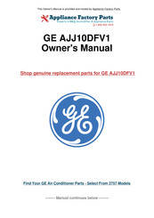 GE AJJ10DFV1 Owner's Manual