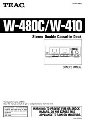 Teac W-410 Owner's Manual