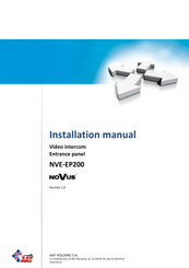 AAT Holding NOVUS NVE-EP200 Installation Manual