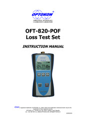 OPTOKON OFT-820 Instruction Manual
