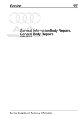 Audi A8 D5 Body Repair Manual