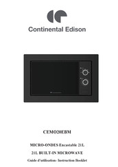 CONTINENTAL EDISON CEMO20EBM Instruction Booklet