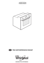 Whirlpool AKZM 8920H User And Maintenance Manual