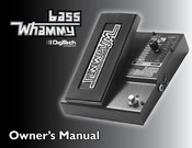 Harman DigiTech Bass Whammy Owner's Manual