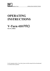 Knuth V-Turn 410 PRO Operating Instructions Manual