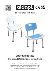 aidapt VB540S Usage And Maintenance Instructions