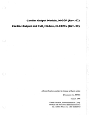 Datex-Ohmeda AS/3 M-COPSv Service Manual