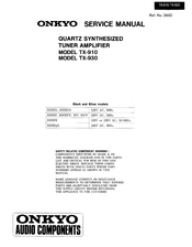 Onkyo TX-930 Service Manual